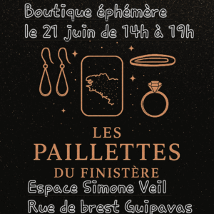 boutique éphémère finistère guipavas paillettes résine
