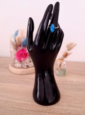 bagues accessoires mode bleu paillettes du Finistère France fait main