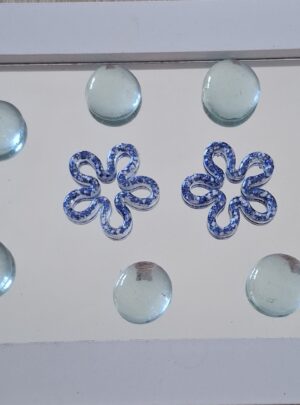 Créoles avec pampilles interchangeables fleurs