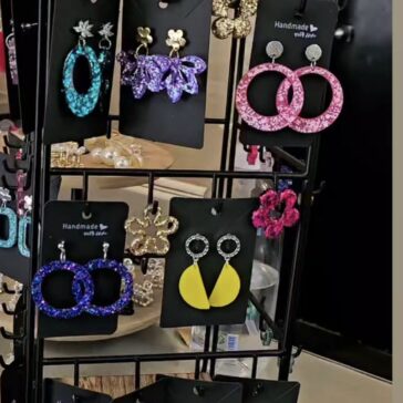 salon coiffure couleur nature ploudanie finistère résiné époxy paillettes