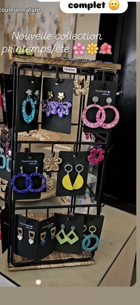 salon coiffure couleur nature ploudanie finistère résiné époxy paillettes