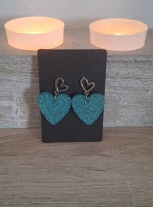 Boucles d&rsquo;oreilles grand coeur