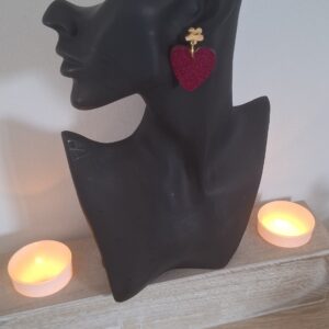 Boucles d'oreilles grand coeur
