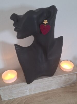 Boucles d&rsquo;oreilles grand coeur
