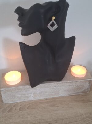 Boucles d&rsquo;oreilles losanges