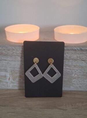 Boucles d&rsquo;oreilles losanges