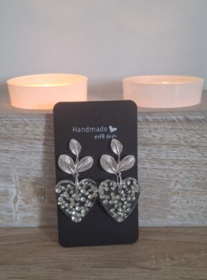 Boucles d&rsquo;oreilles coeur moyen