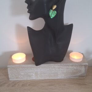 Boucles d'oreilles coeur moyen