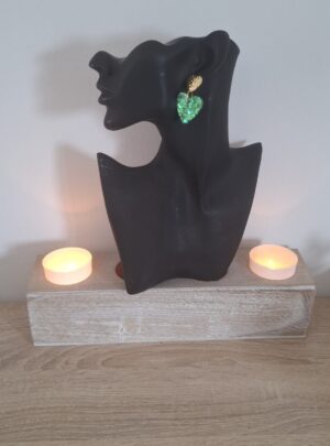 Boucles d&rsquo;oreilles coeur moyen