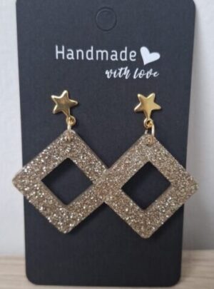 Boucles d'oreilles poussière d'étoiles doré