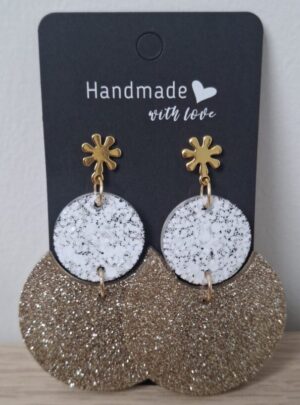 Boucles d'oreilles Neige Dorée