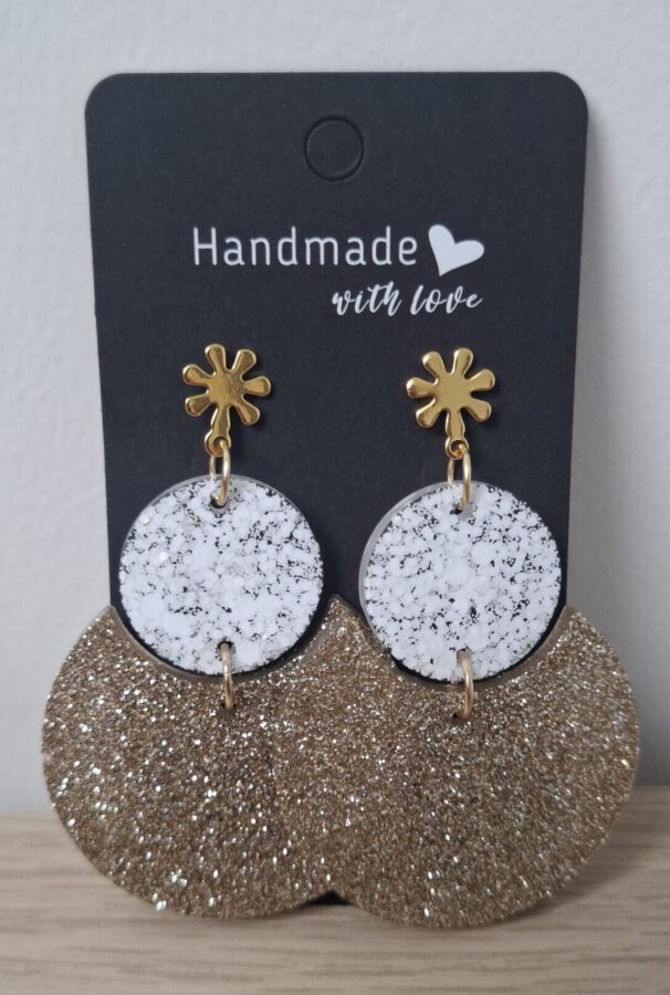 Boucles d'oreilles Neige Dorée