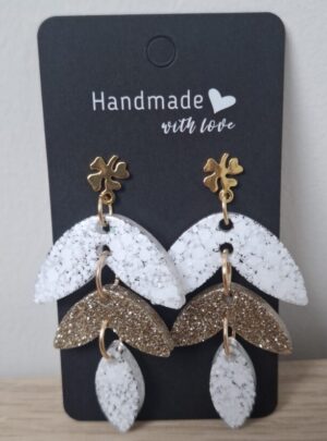 Boucles d'oreilles neige Dorée