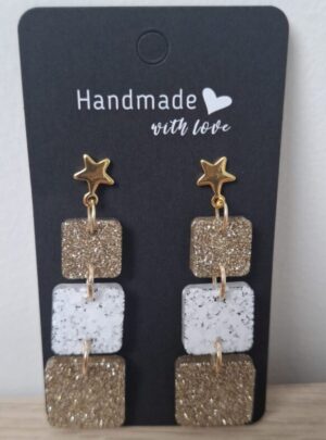 Boucles d'oreilles Neige Dorée