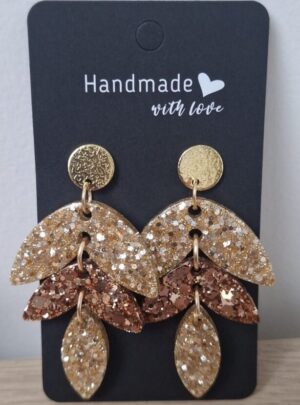 Boucles d'oreilles éclat d'or rose