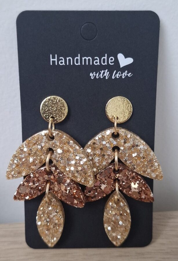 Boucles d'oreilles éclat d'or rose