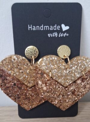 Boucles d'oreilles éclat d'or rose