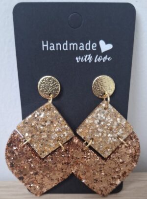 Boucles d'oreilles éclat d'or rose