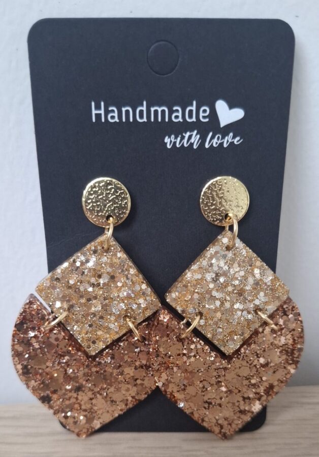 Boucles d'oreilles éclat d'or rose