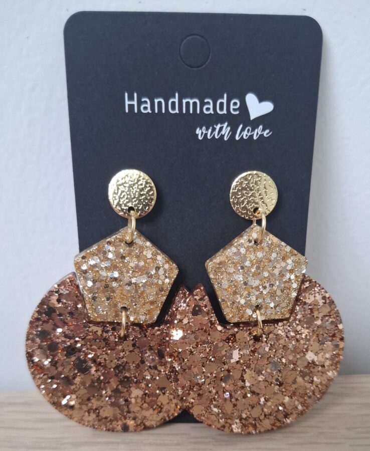 Boucles d'Oreilles éclat d'or rose