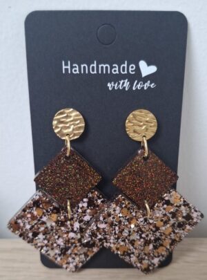 Boucles d'oreilles écorce étoilée